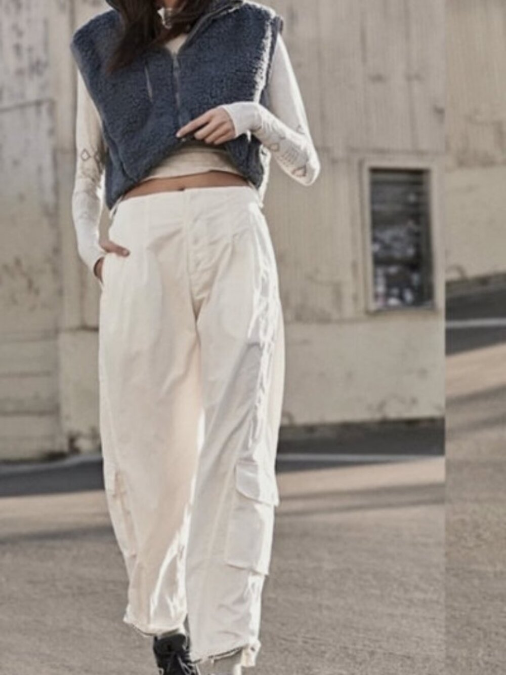 Free People Movement Mesmerize Me Solid Pants White Size S